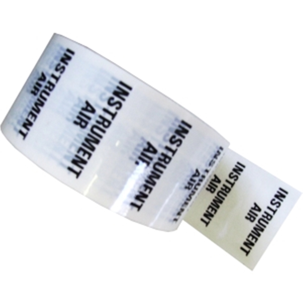 INSTRUMENT AIR White Printed Pipe Identification (ID) Tape Campbell