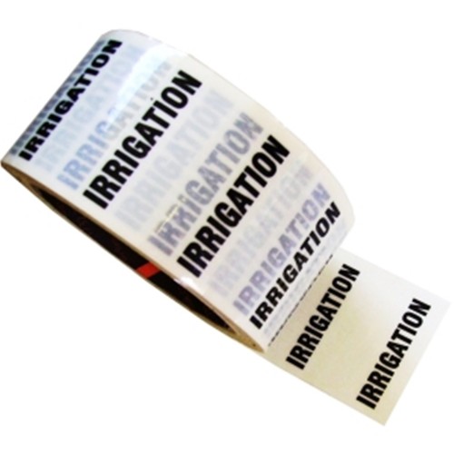 IRRIGATION - White Printed Pipe Identification (ID) Tape