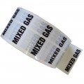 MIXED GAS - White Printed Pipe Identification (ID) Tape