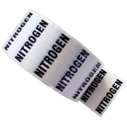 NITROGEN (N2) - White Printed Pipe Identification (ID) Tape