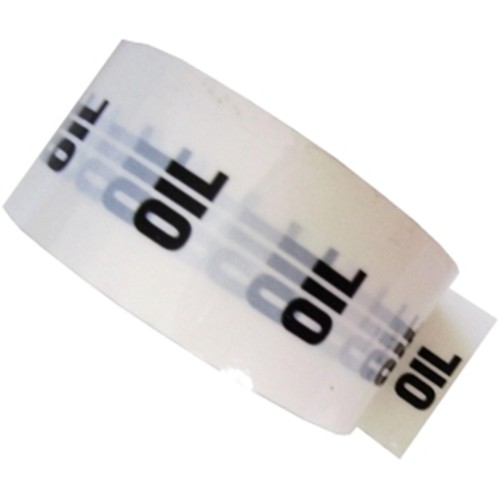 OIL - White Printed Pipe Identification (ID) Tape