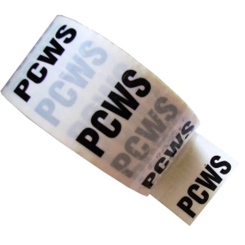 PCWS - White Printed Pipe Identification (ID) Tape