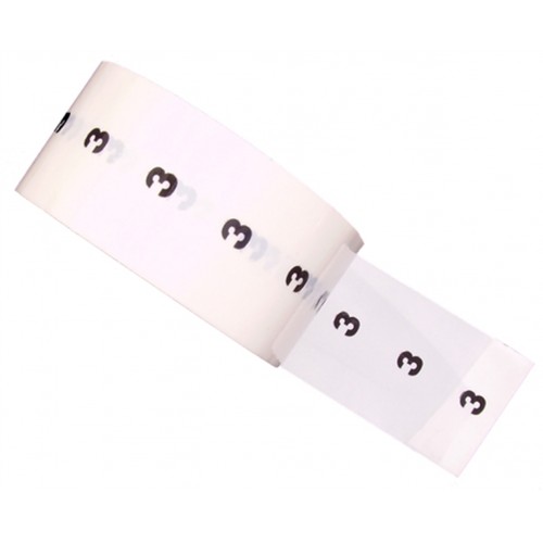 3 - White Printed Pipe Identification (ID) Tape