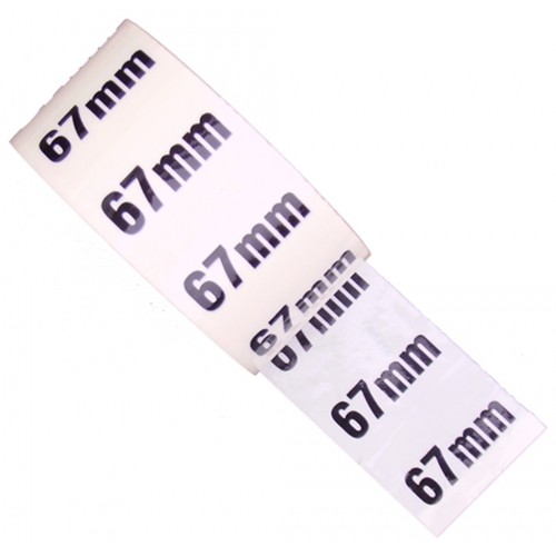 67mm - White Printed Pipe Identification (ID) Tape