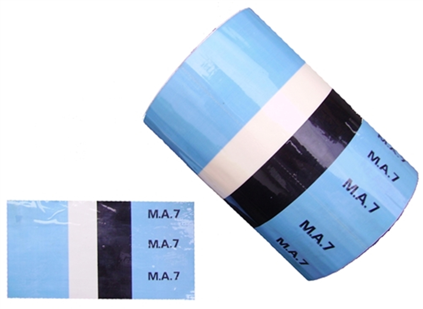 M.A 7 (Medical Air 7) Banded Pipe Identification (ID) Labels