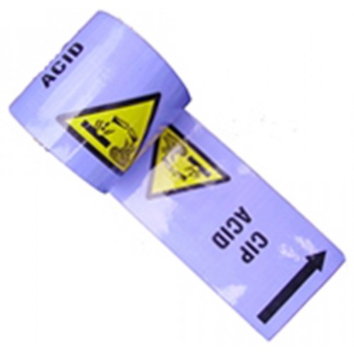 CIP ACID - Colour Printed Pipe Identification (ID) Tape