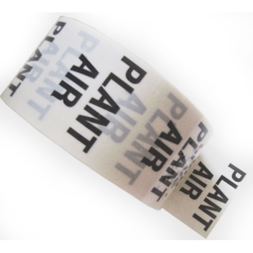 PLANT AIR - White Printed Pipe Identification (ID) Tape