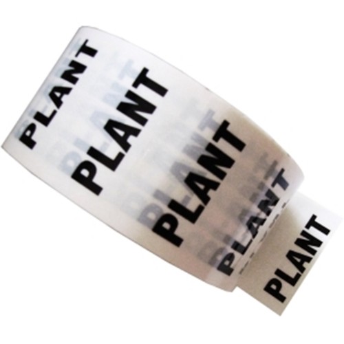 PLANT - White Printed Pipe Identification (ID) Tape