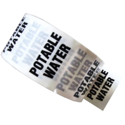 POTABLE WATER - White Printed Pipe Identification (ID) Tape