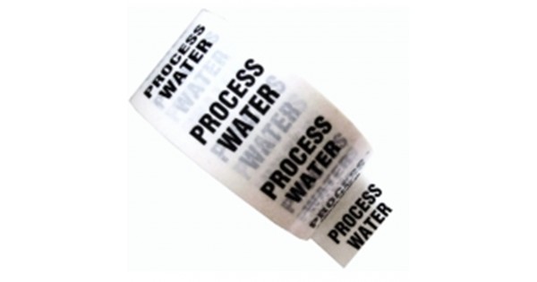 PROCESS WATER - White Printed Pipe Identification (ID) Tape- Campbell ...