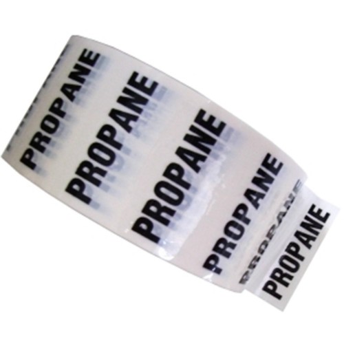 PROPANE (C3H8) - White Printed Pipe Identification (ID) Tape