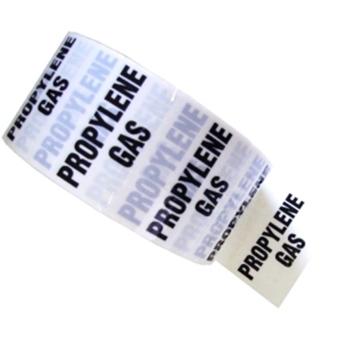 PROPYLENE GAS - White Printed Pipe Identification (ID) Tape