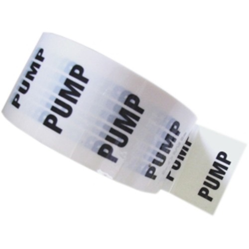 PUMP - White Printed Pipe Identification (ID) Tape