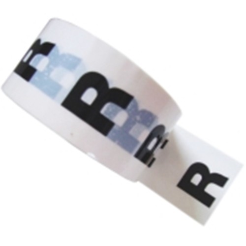 R - White Printed Pipe Identification (ID) Tape