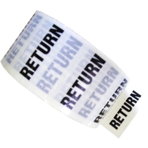 RETURN - White Printed Pipe Identification (ID) Tape