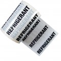 REFRIGERANT - White Printed Pipe Identification (ID) Tape
