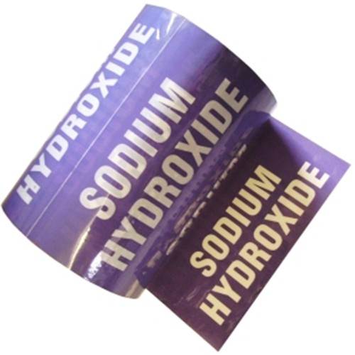 SODIUM HYDROXIDE (NaOH) - Colour Printed Pipe Identification (ID) Tape