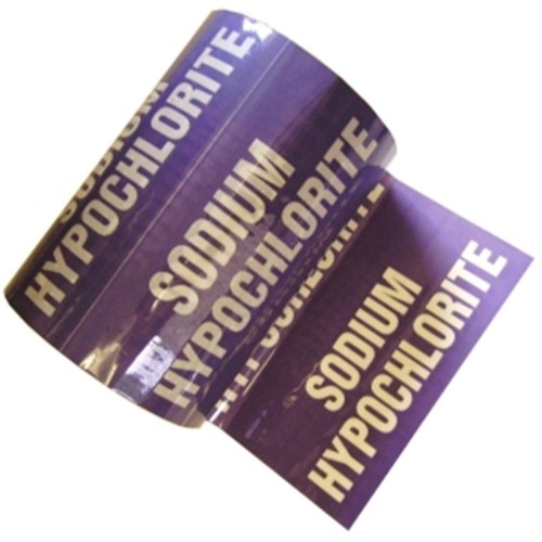 SODIUM HYPOCHLORITE (NaClO) - Colour Printed Pipe Identification (ID) Tape