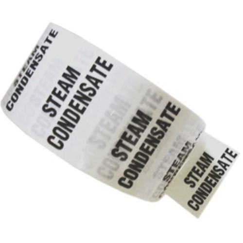 STEAM CONDENSATE - White Printed Pipe Identification (ID) Tape