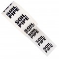 SOIL PIPE - White Printed Pipe Identification (ID) Tape