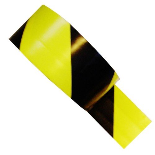 Striped Black and Yellow Hazard Tape (48mm x 66m) Min order 72 rolls