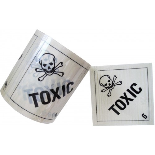 6 Toxic - Premium Hazard Labels