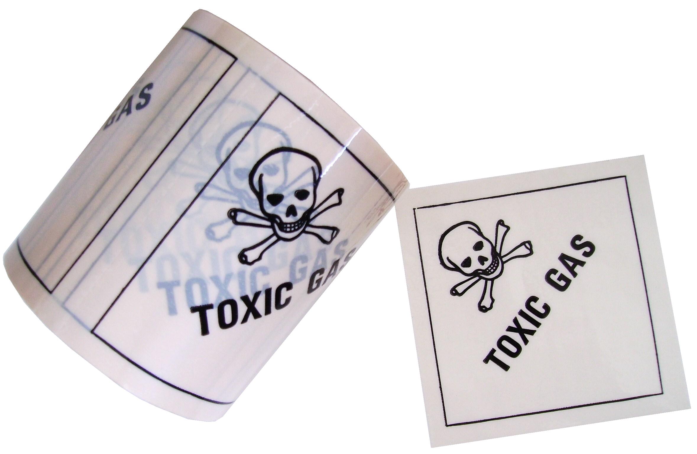 Toxic Gas Premium Hazard Labels