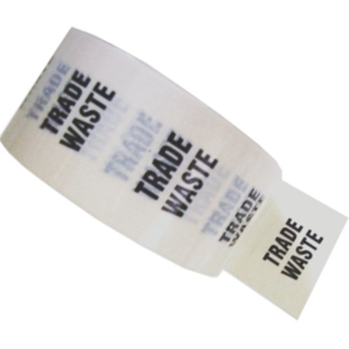 TRADE WASTE - White Printed Pipe Identification (ID) Tape