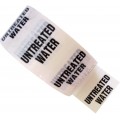 UNTREATED WATER - White Printed Pipe Identification (ID) Tape