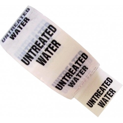 UNTREATED WATER - White Printed Pipe Identification (ID) Tape