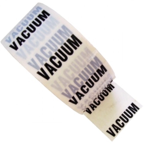 VACUUM - White Printed Pipe Identification (ID) Tape