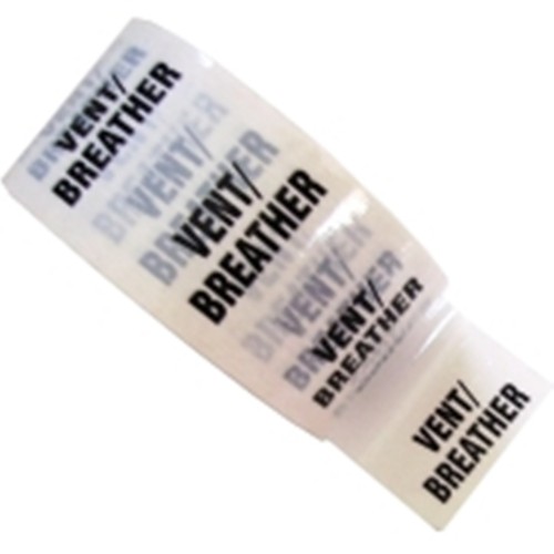 VENT BREATHER - White Printed Pipe Identification (ID) Tape