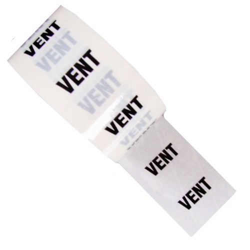 VENT - White Printed Pipe Identification (ID) Tape