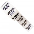 WASTE PIPE - White Printed Pipe Identification (ID) Tape