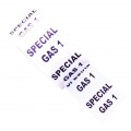 SPECIAL GAS 1 - White Printed Pipe Identification (ID) Tape