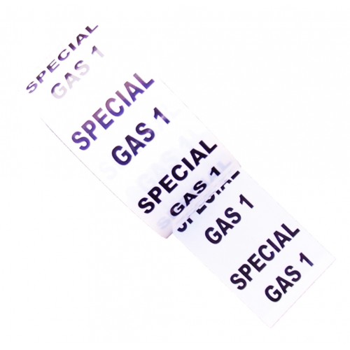 SPECIAL GAS 1 - White Printed Pipe Identification (ID) Tape